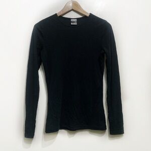 Icebreaker Wool Base Layer Size Medium Bodyfit Basics 200 Black Longsleeve